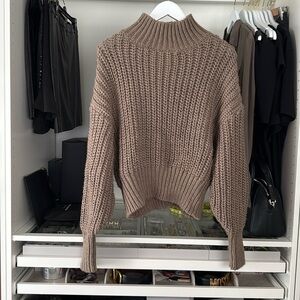 H&M Mock Sweater in Taupe Color